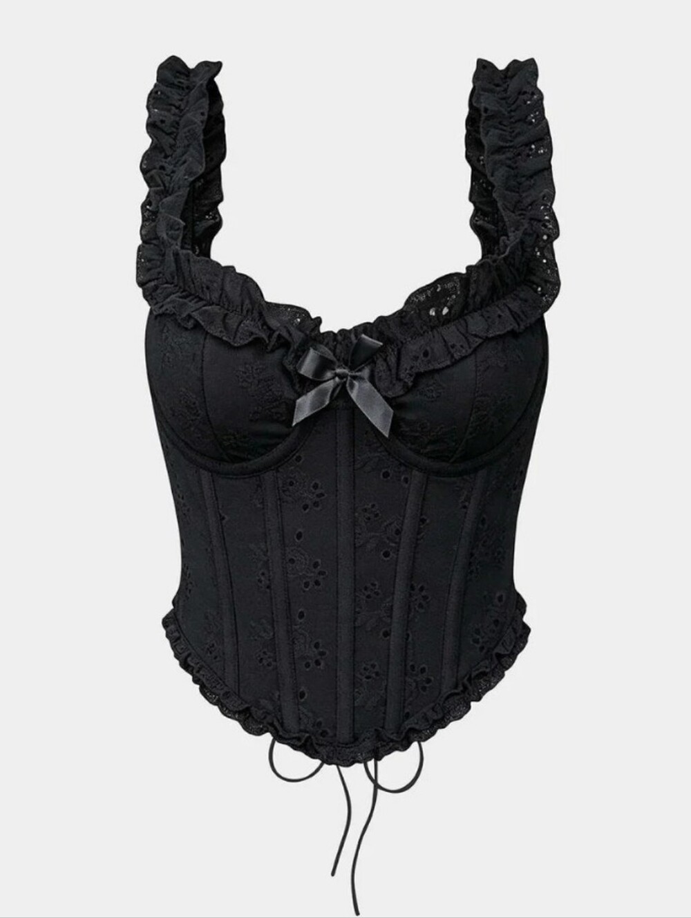 Micas Scallop Edge Corset Cami Top- L